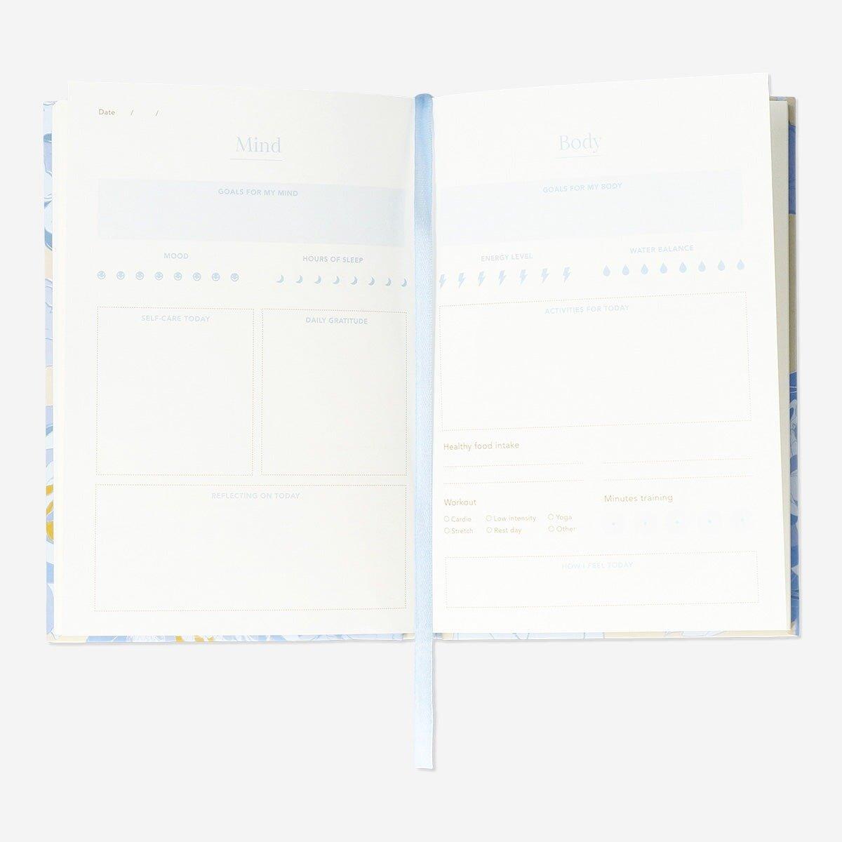 Multicolour wellness journal - english