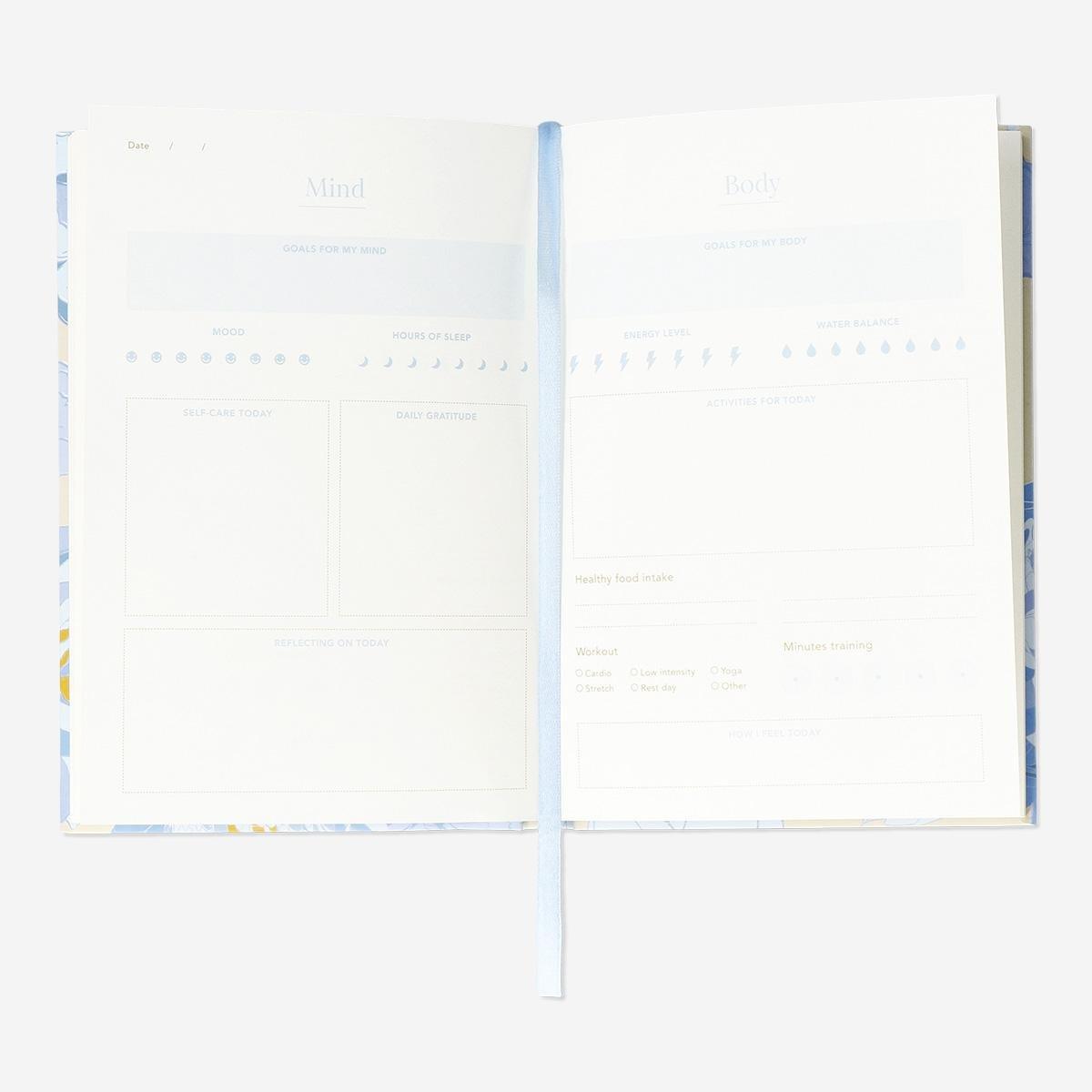 Multicolour wellness journal - english