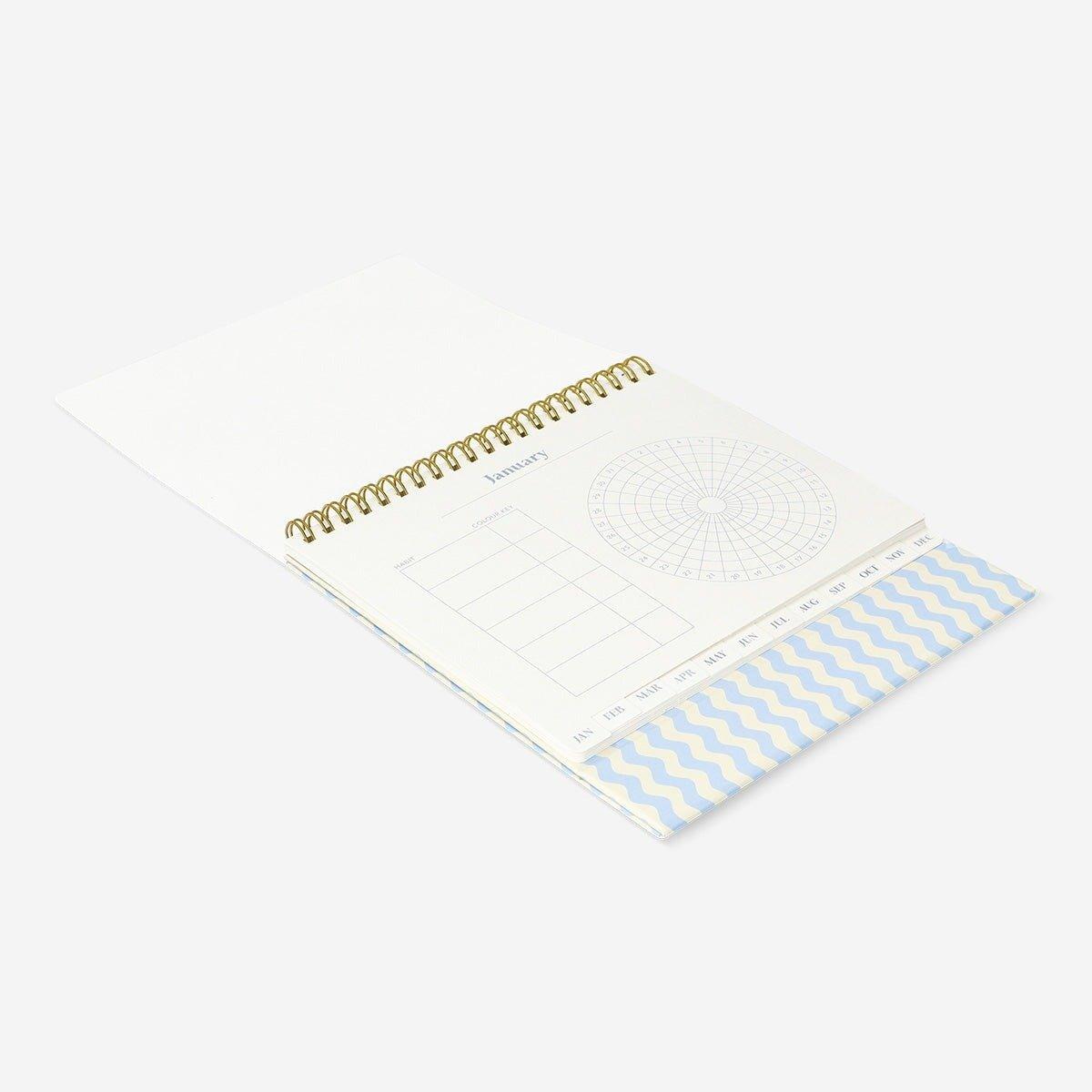 Multicolour habit tracker planning pad for desk