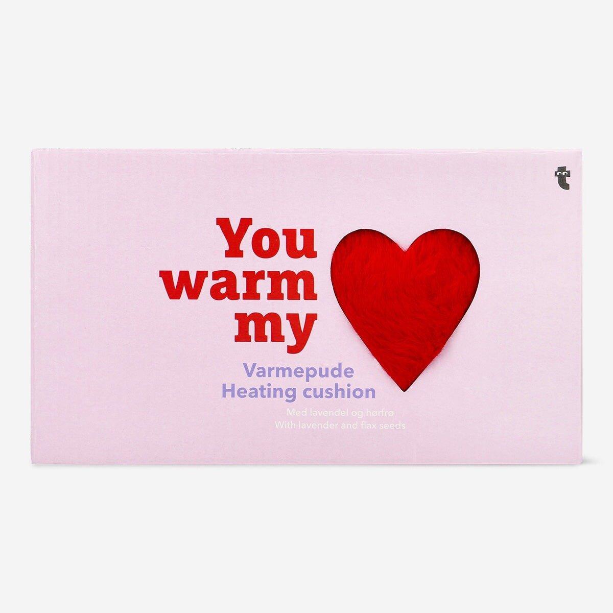 Red Heart Shaped Heating Cushion
