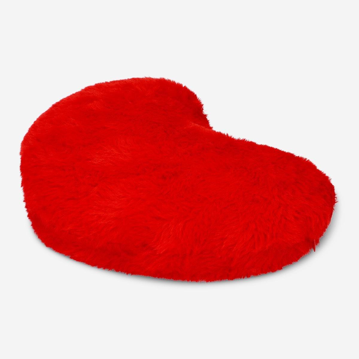 Red Heart Shaped Heating Cushion