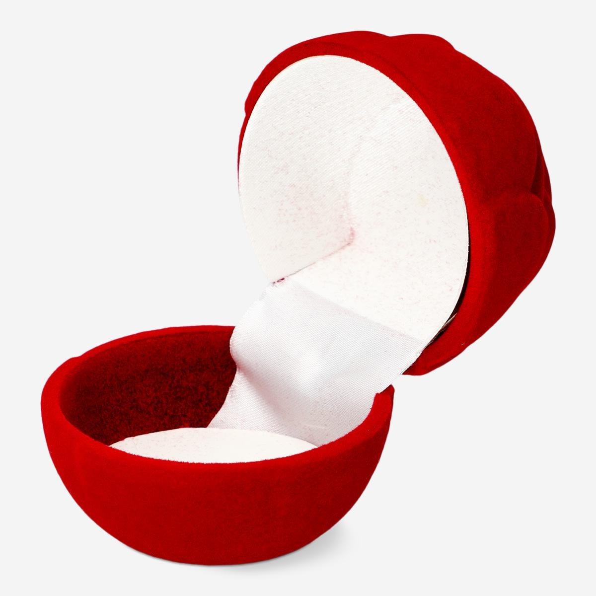 Red rose shaped jewellery box