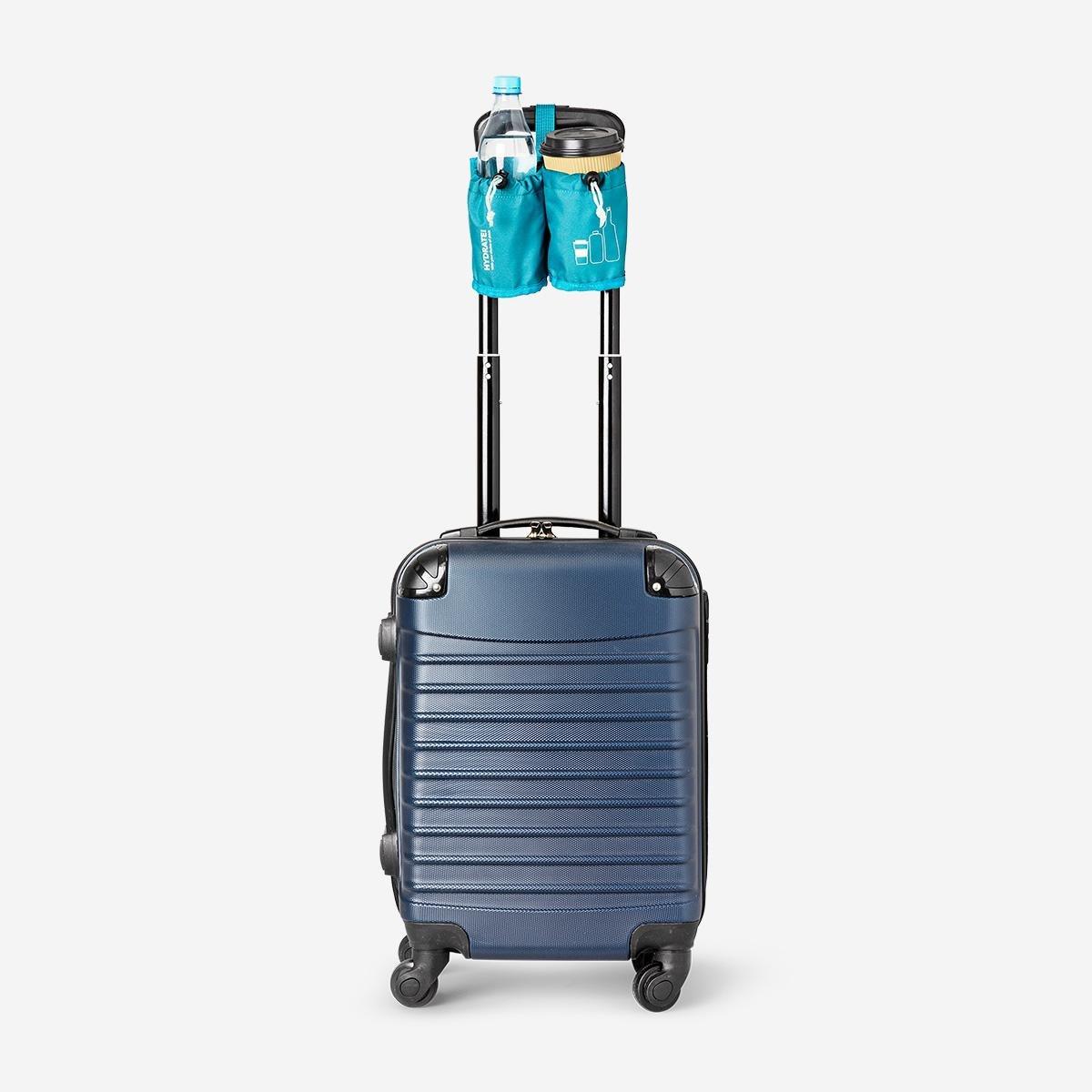 Blue luggage pouch for cabin trolley