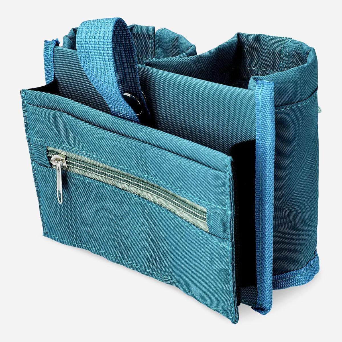 Blue luggage pouch for cabin trolley