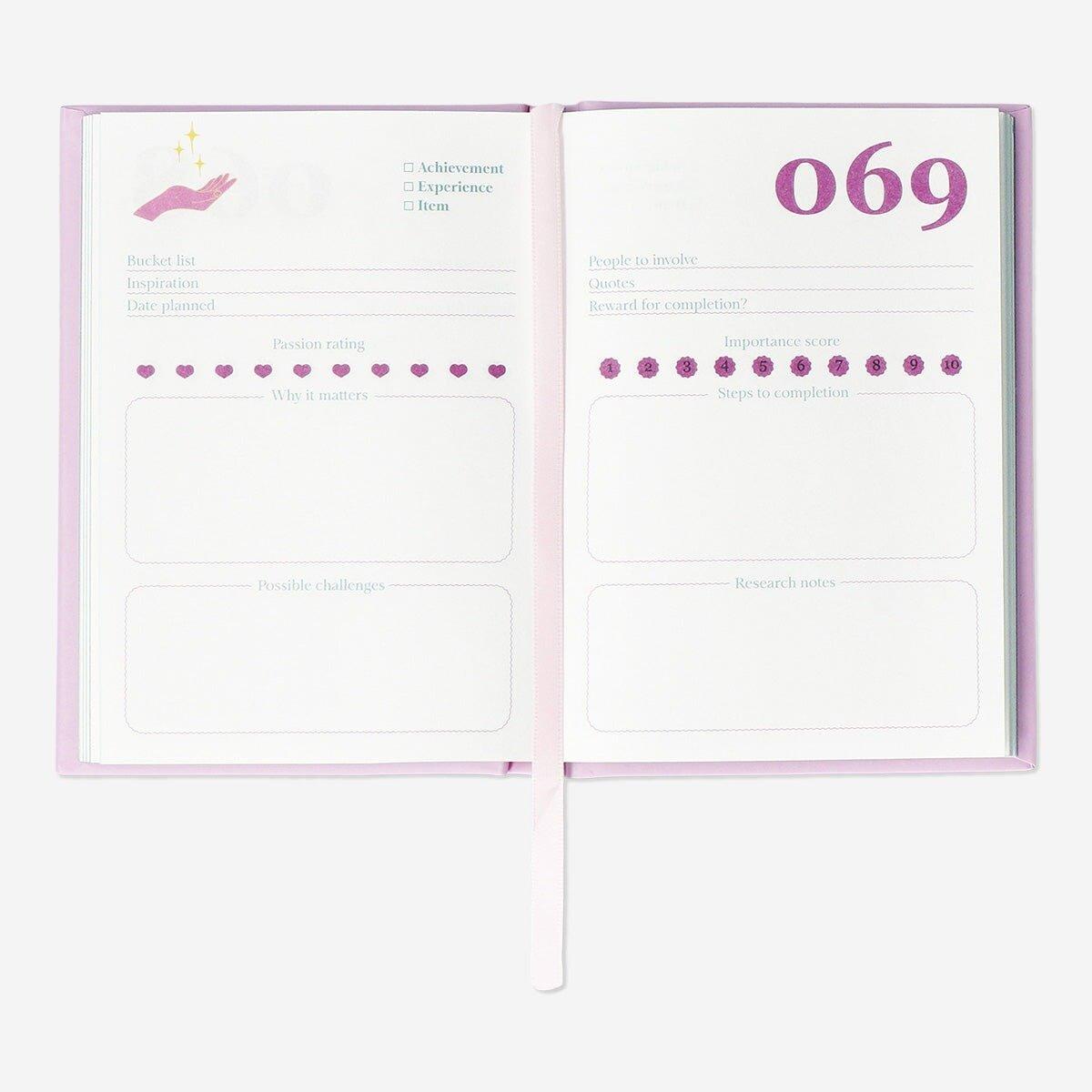 Multicolour bucket list notebook a6 - english