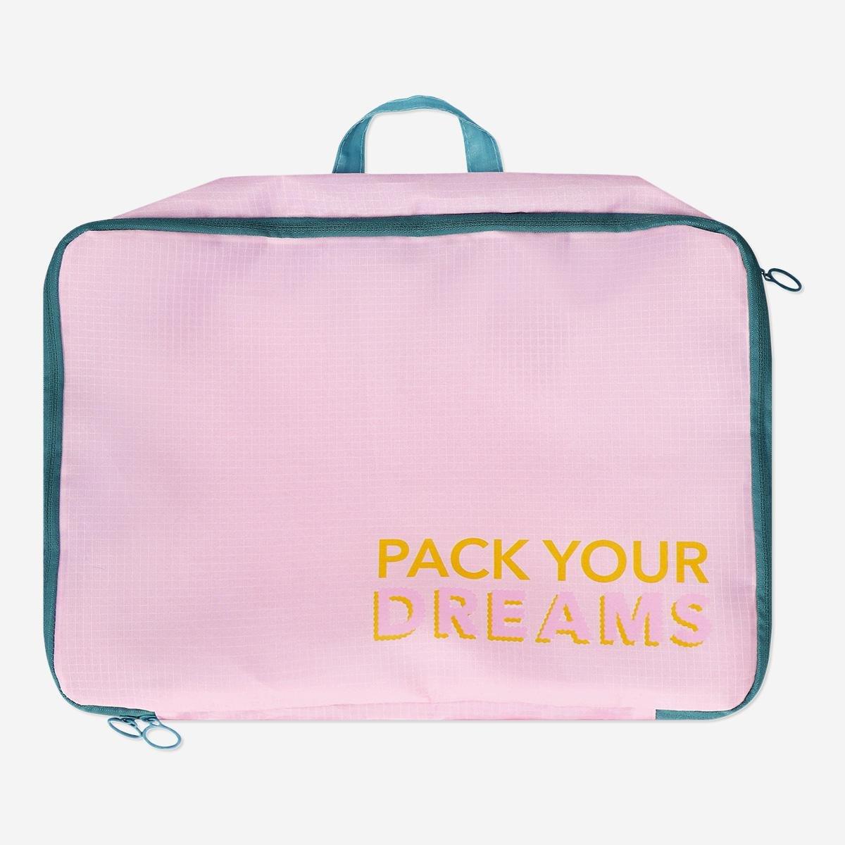 Pink compression organiser bag - medium