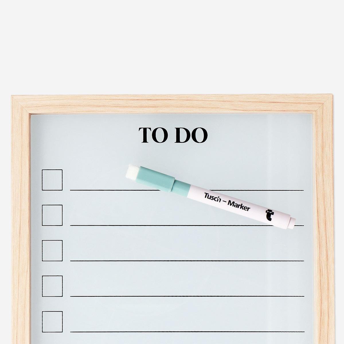 Multicolour glass planner board with marker - a4