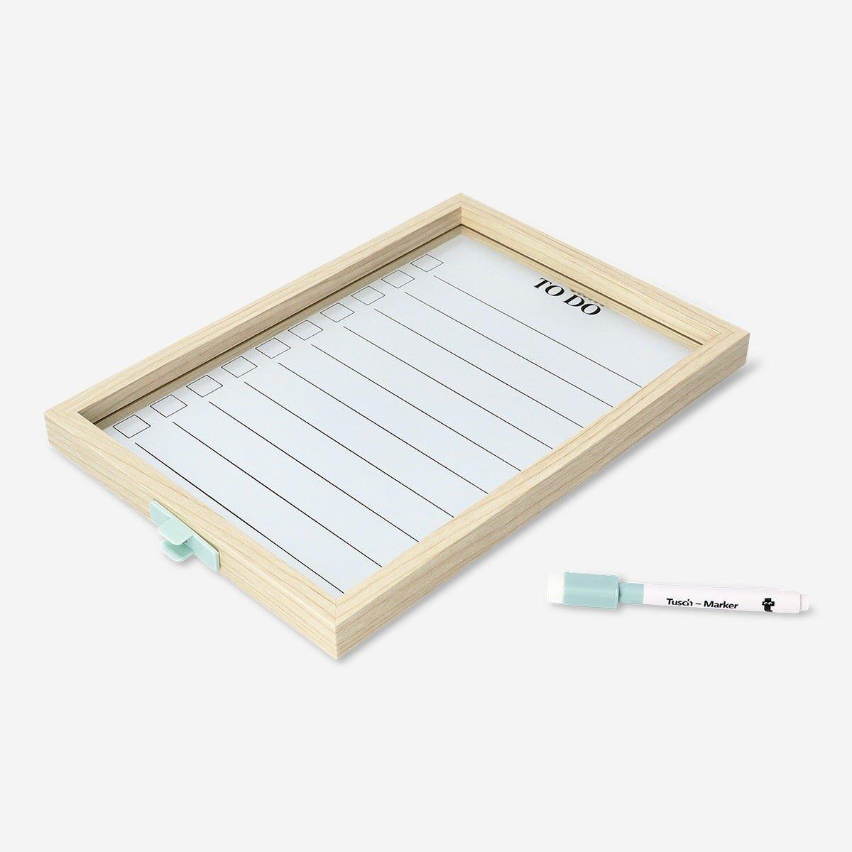 Multicolour glass planner board with marker - a4