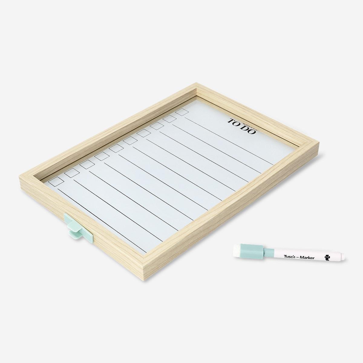 Multicolour glass planner board with marker - a4
