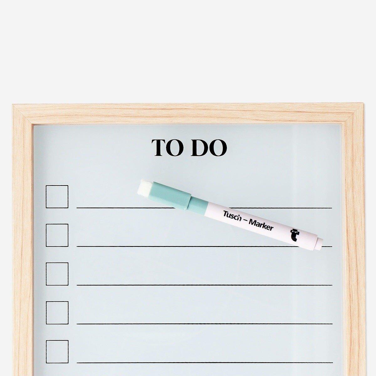 Multicolour glass planner board with marker - a4