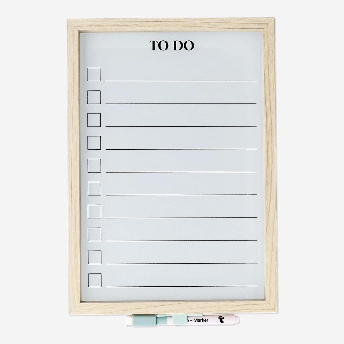 Multicolour glass planner board with marker - a4