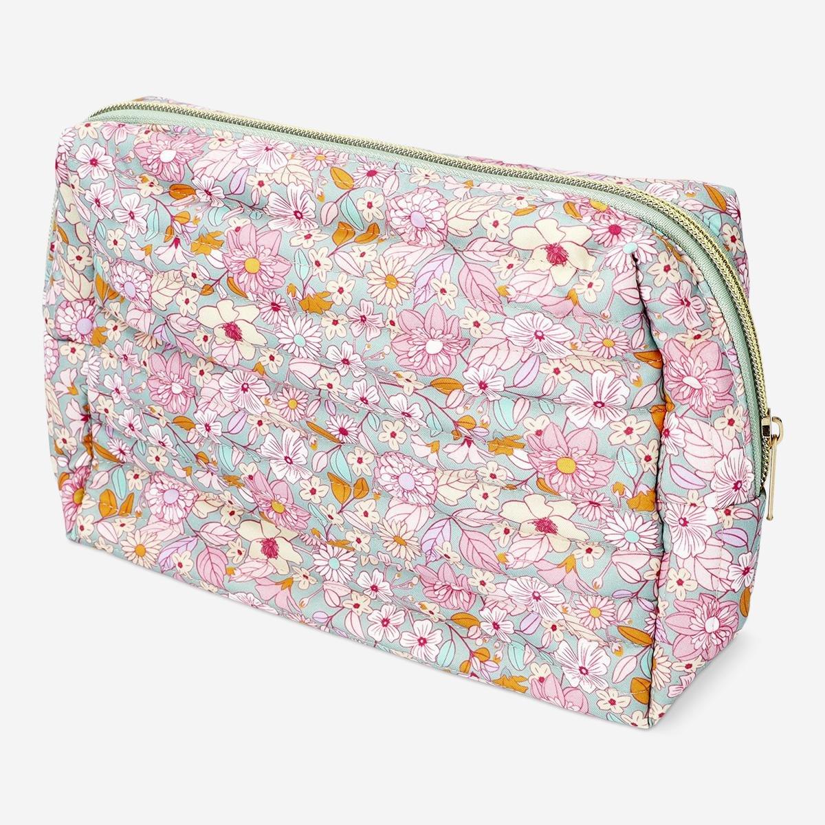 Multicolour floral square toiletry bag