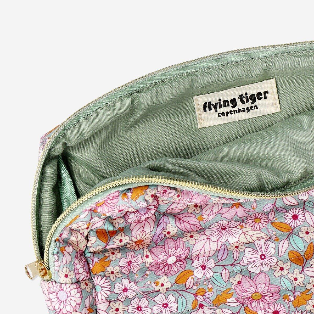Multicolour floral square toiletry bag