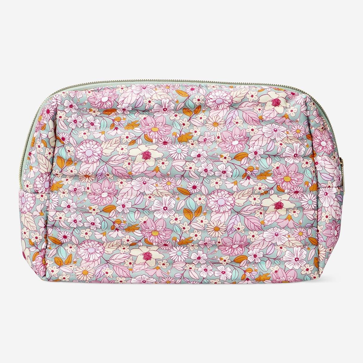 Multicolour floral square toiletry bag