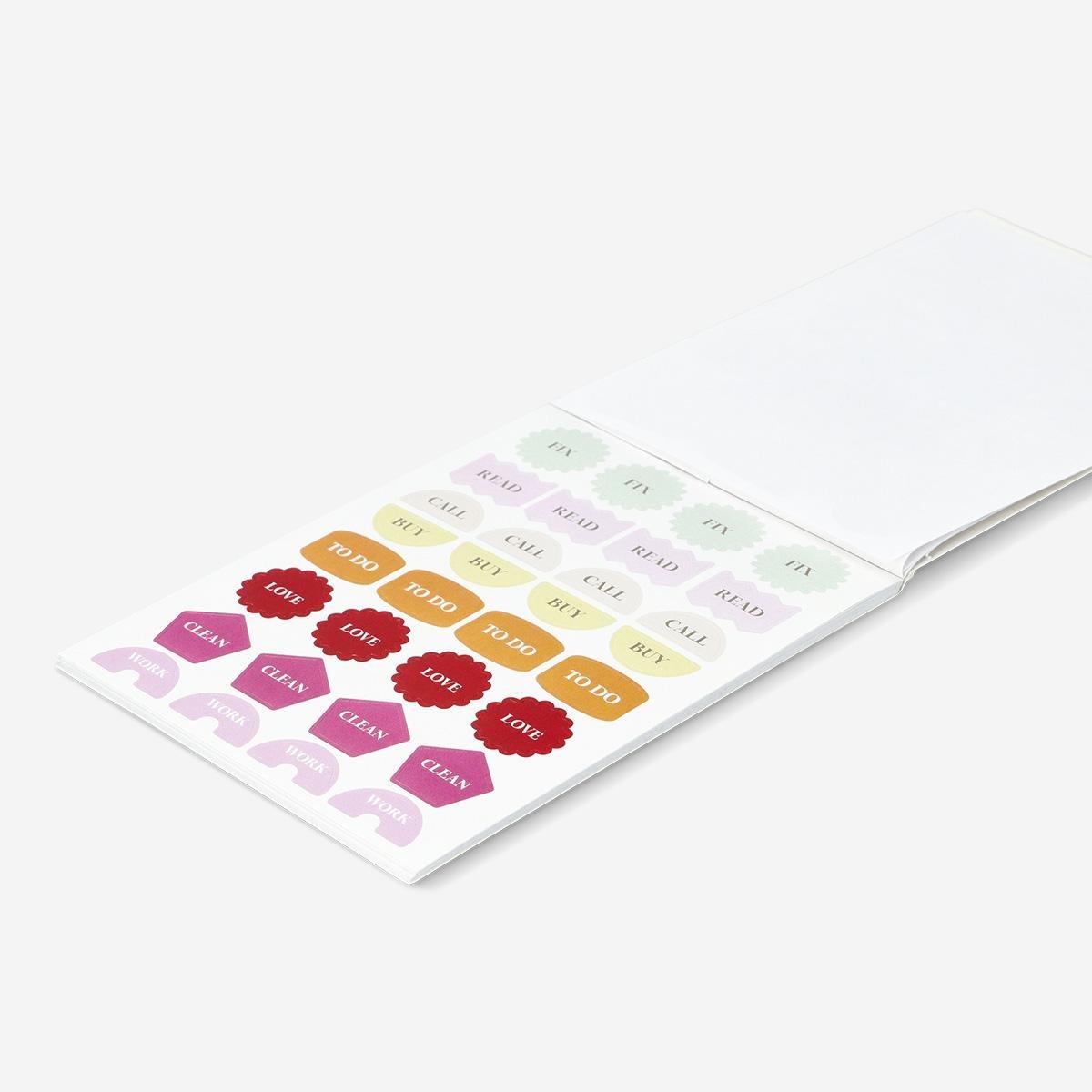 Multicolour stickers for bullet planner