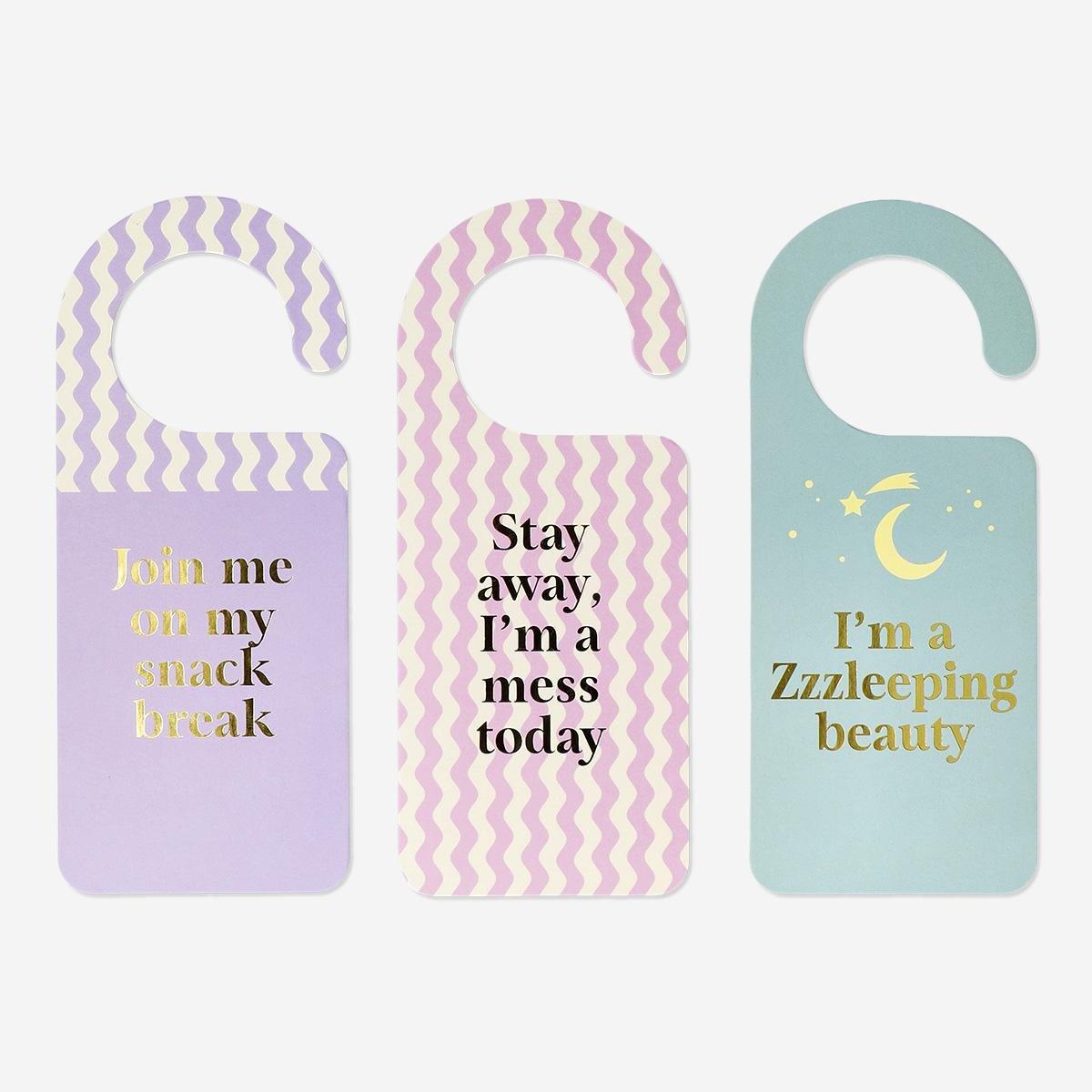 Multicolour door signs - 3 pcs