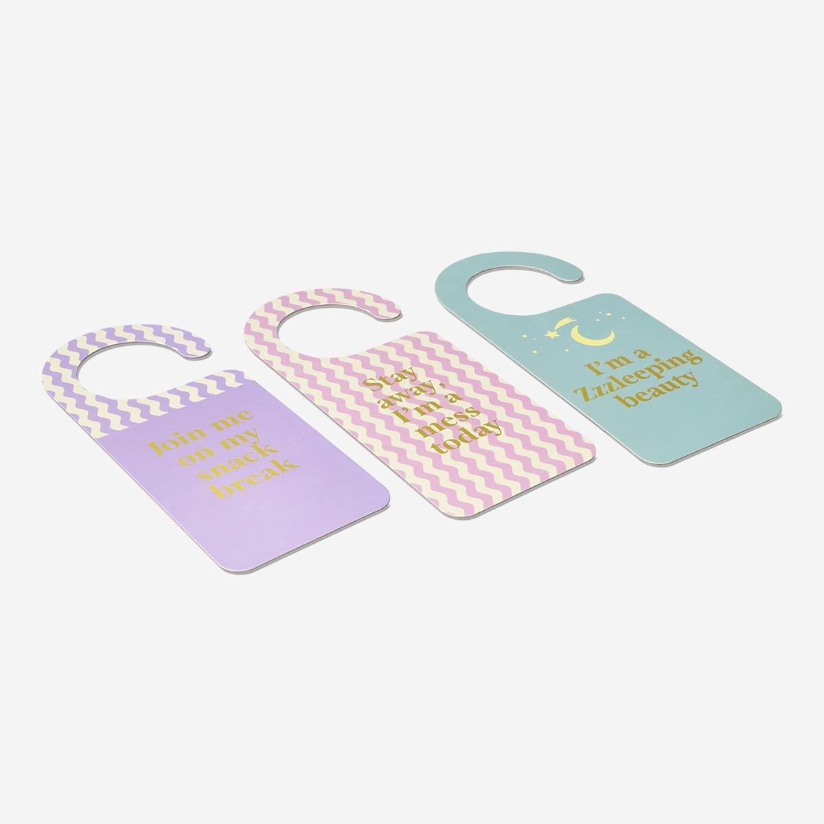 Multicolour door signs - 3 pcs