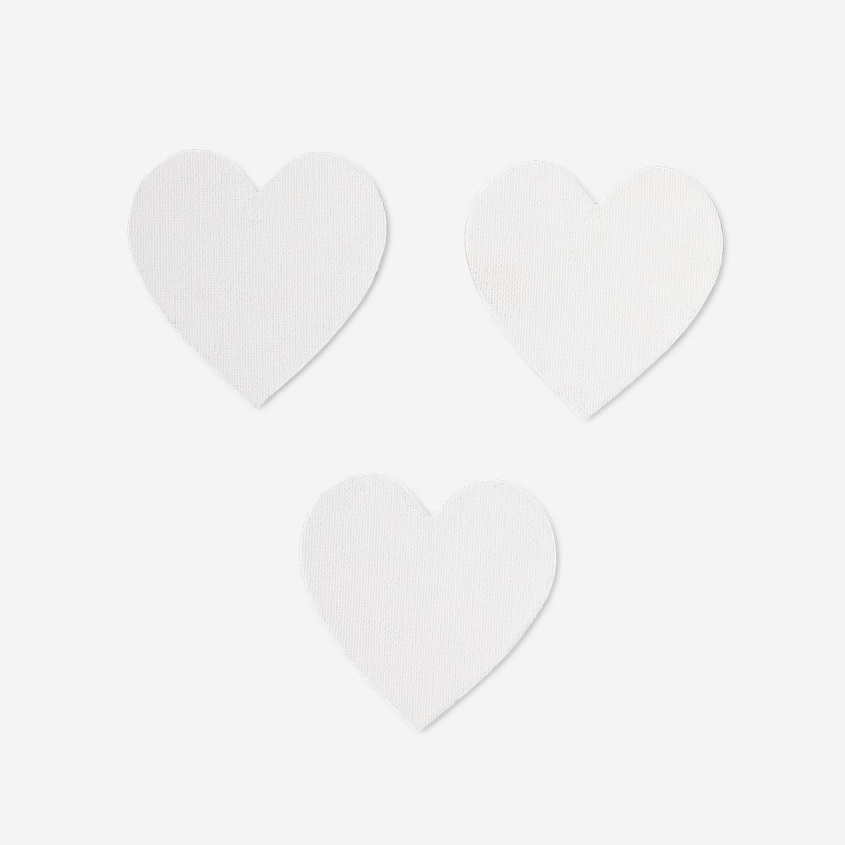 Multicolour mini magnetic heart shaped canvases - 3 pcs