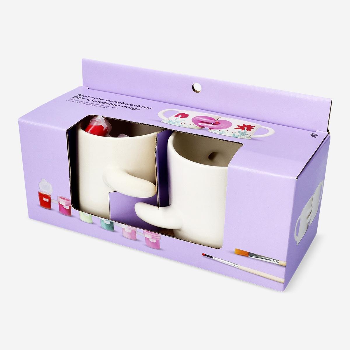 Multicolour diy friendship mugs - 2 pcs