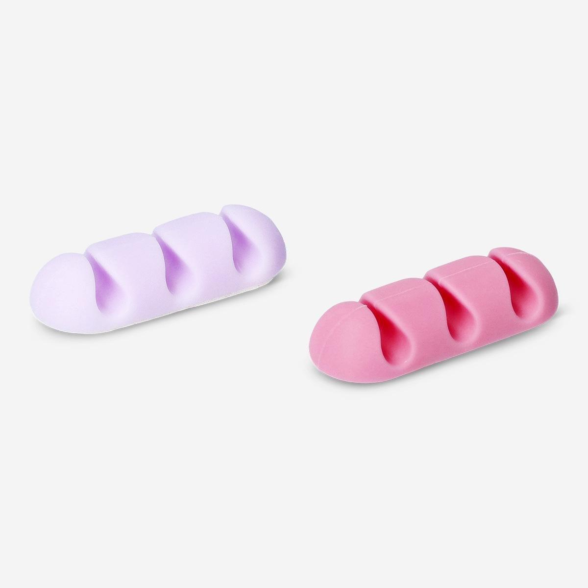 Multicolour adhesive cable organisers - 2 pcs