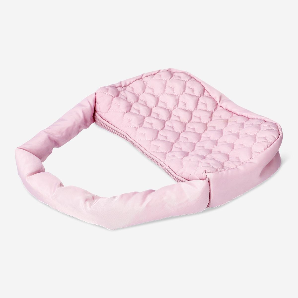 Pink quilted hearts bag
