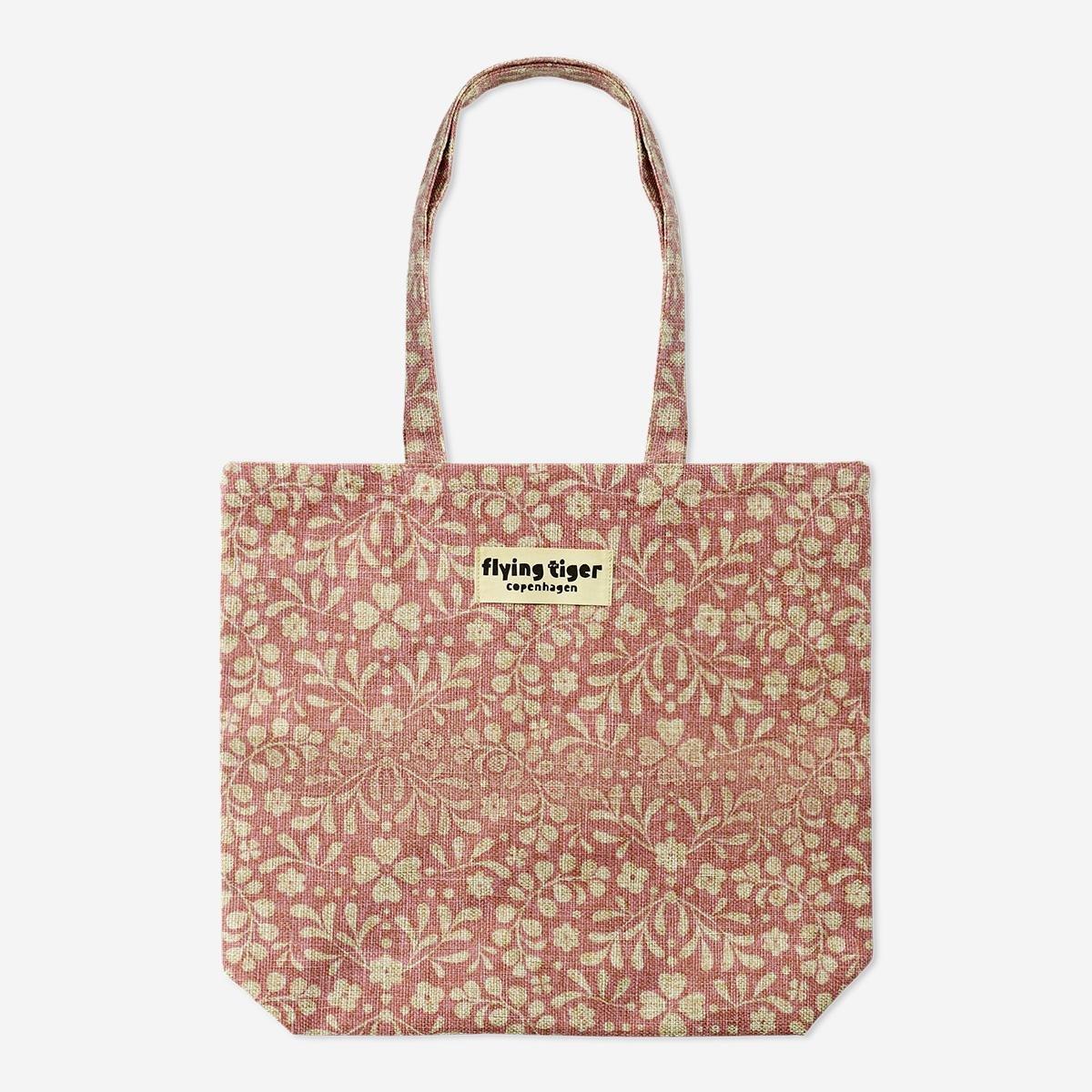 Multicolour Shopper Bag Made Of Natural Material