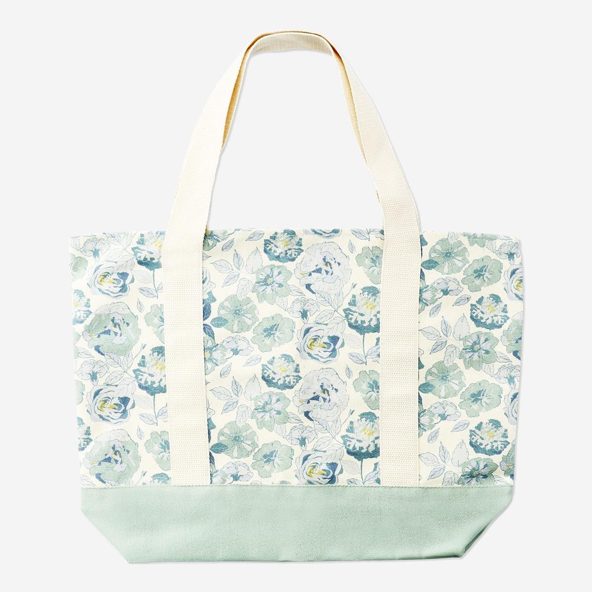 Multicolour floral canvas bag