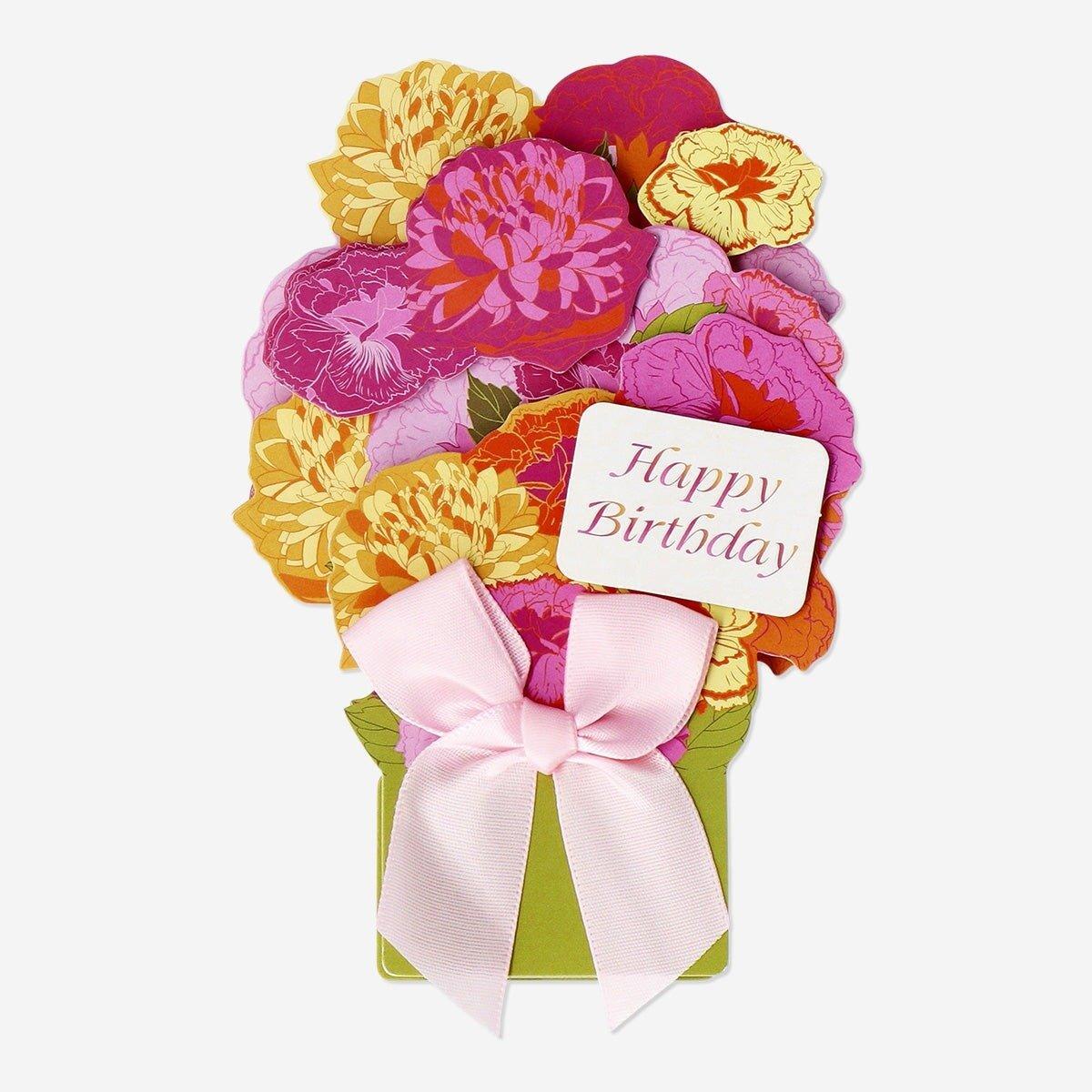 Pink bouquet envelope card
