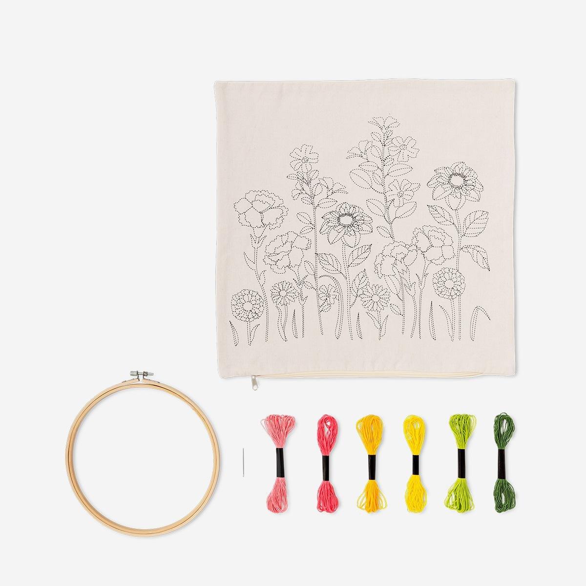 Multicolour Diy Embroidery Pillow