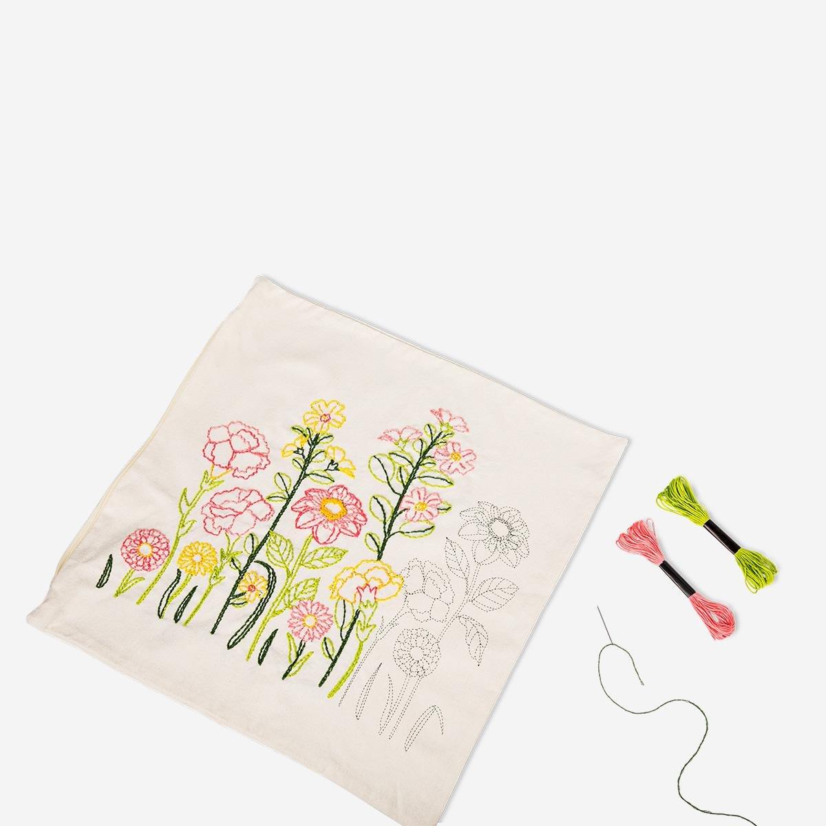 Multicolour Diy Embroidery Pillow