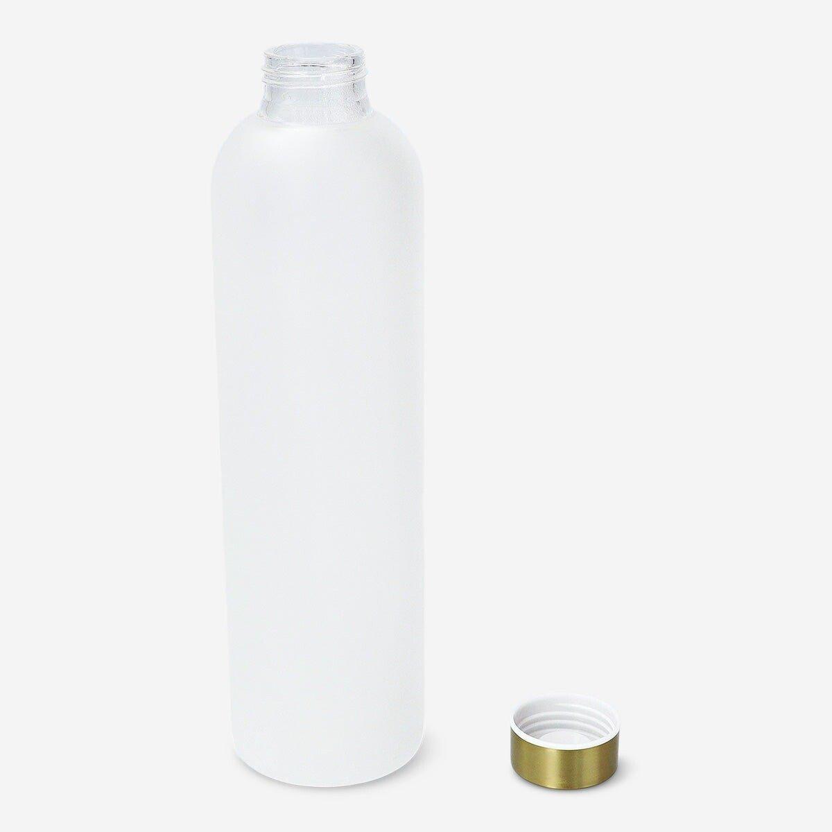 White drinking bottle with golden lid - 1 l