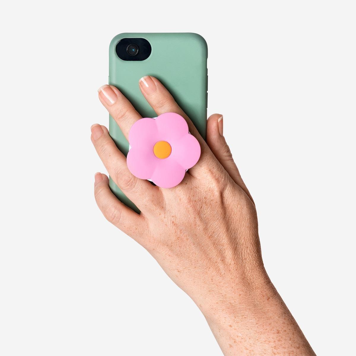 Multicolour pop out flower smartphone grip