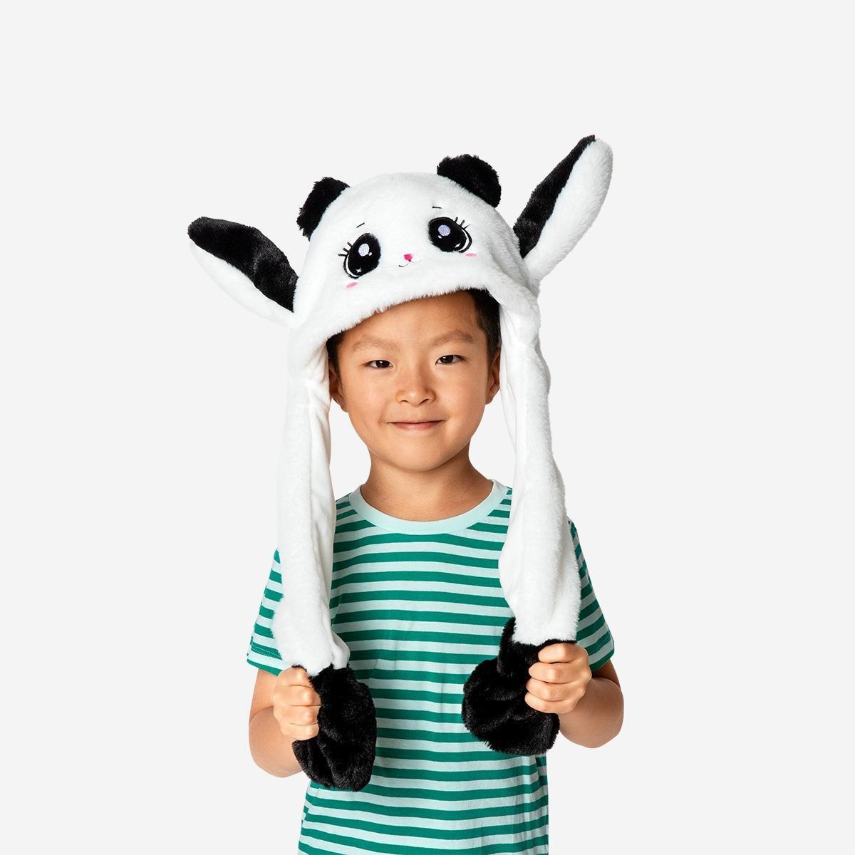 Multicolour moving ears panda hat for kids