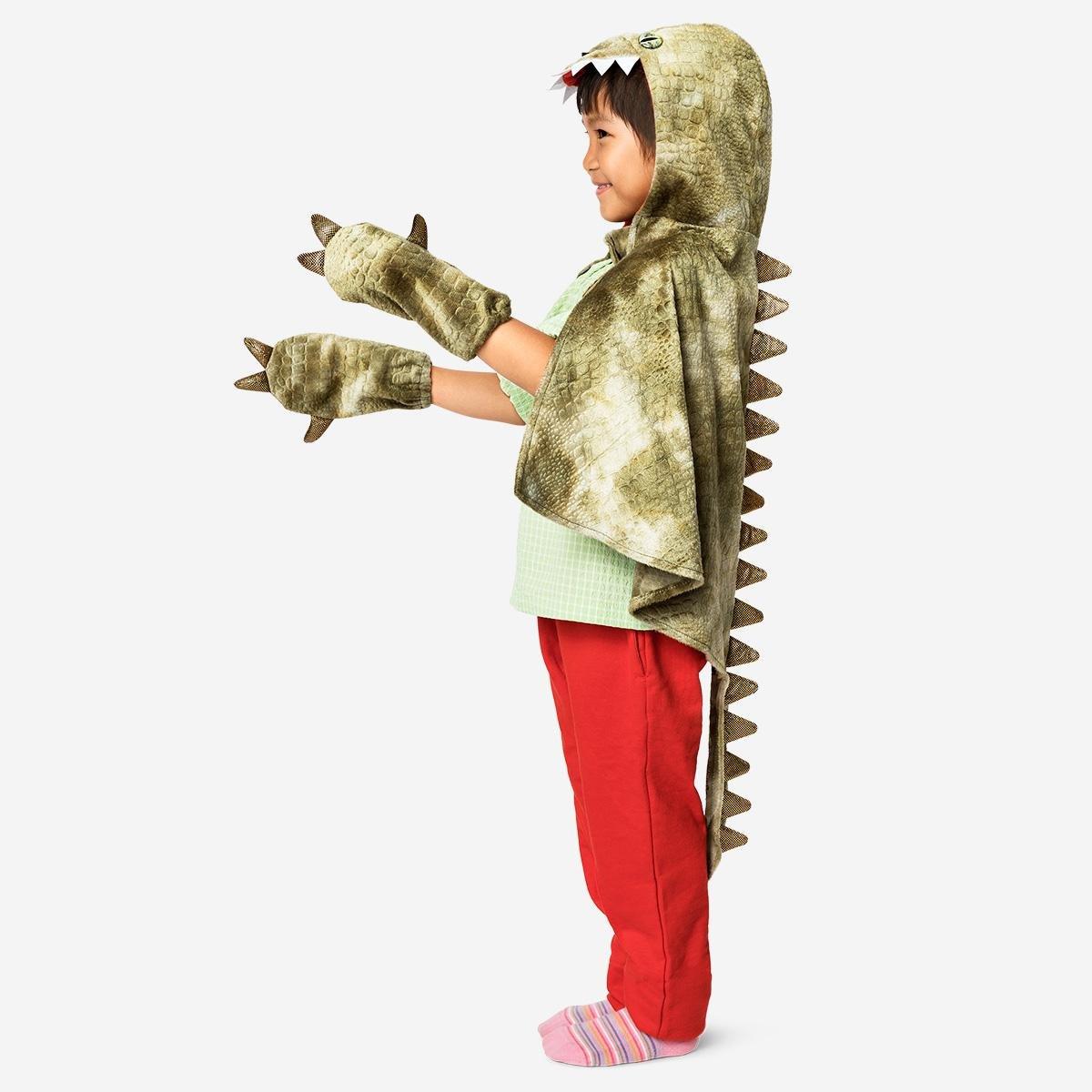 Green dinosaur costume for 4-8 years