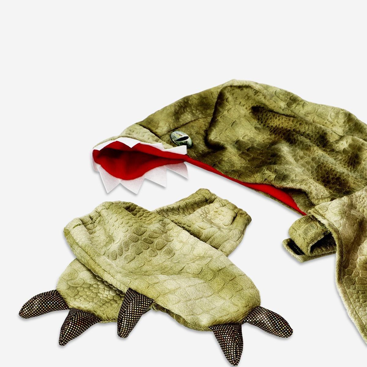 Green dinosaur costume for 4-8 years