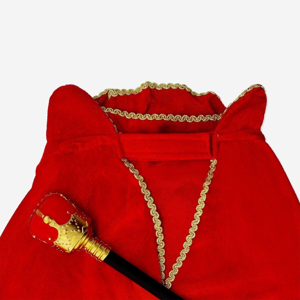 Red king costume set for children - one size