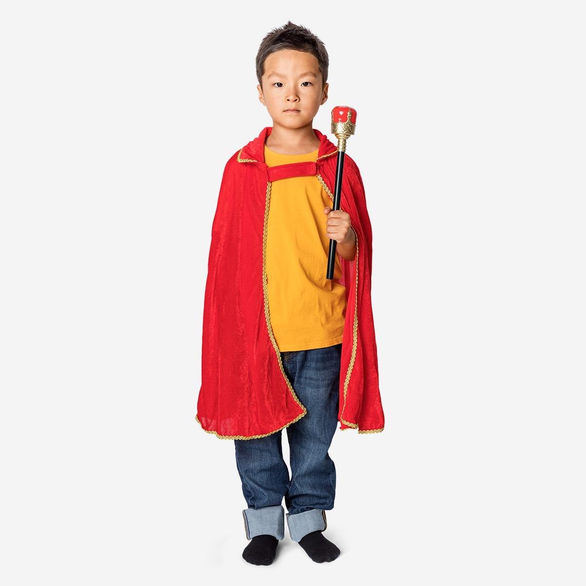 Red king costume set for children - one size