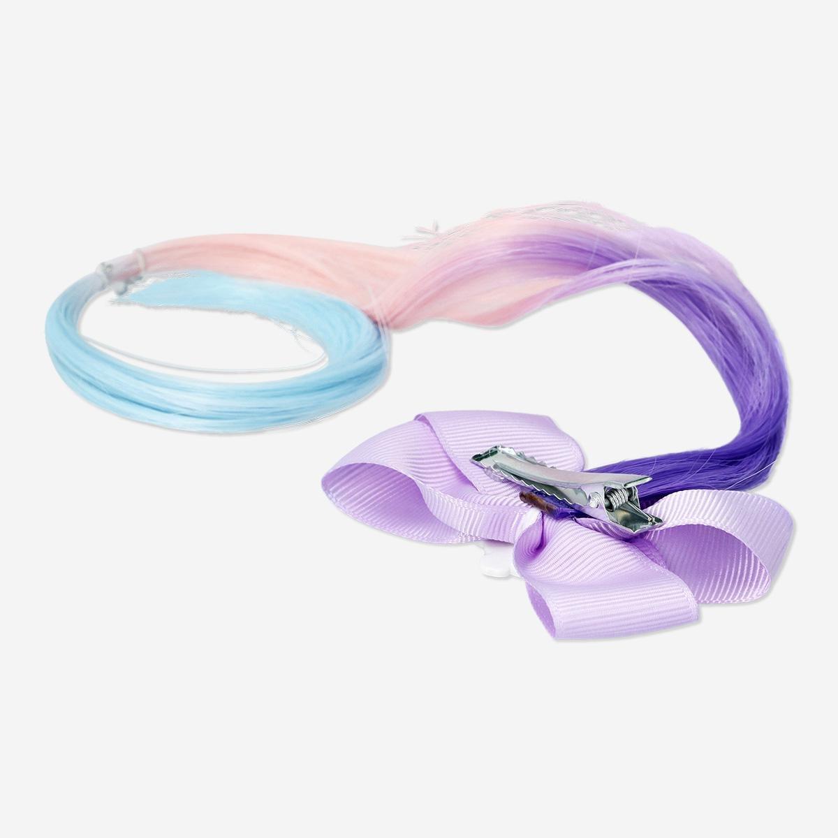 Multicolour unicorn hair clip