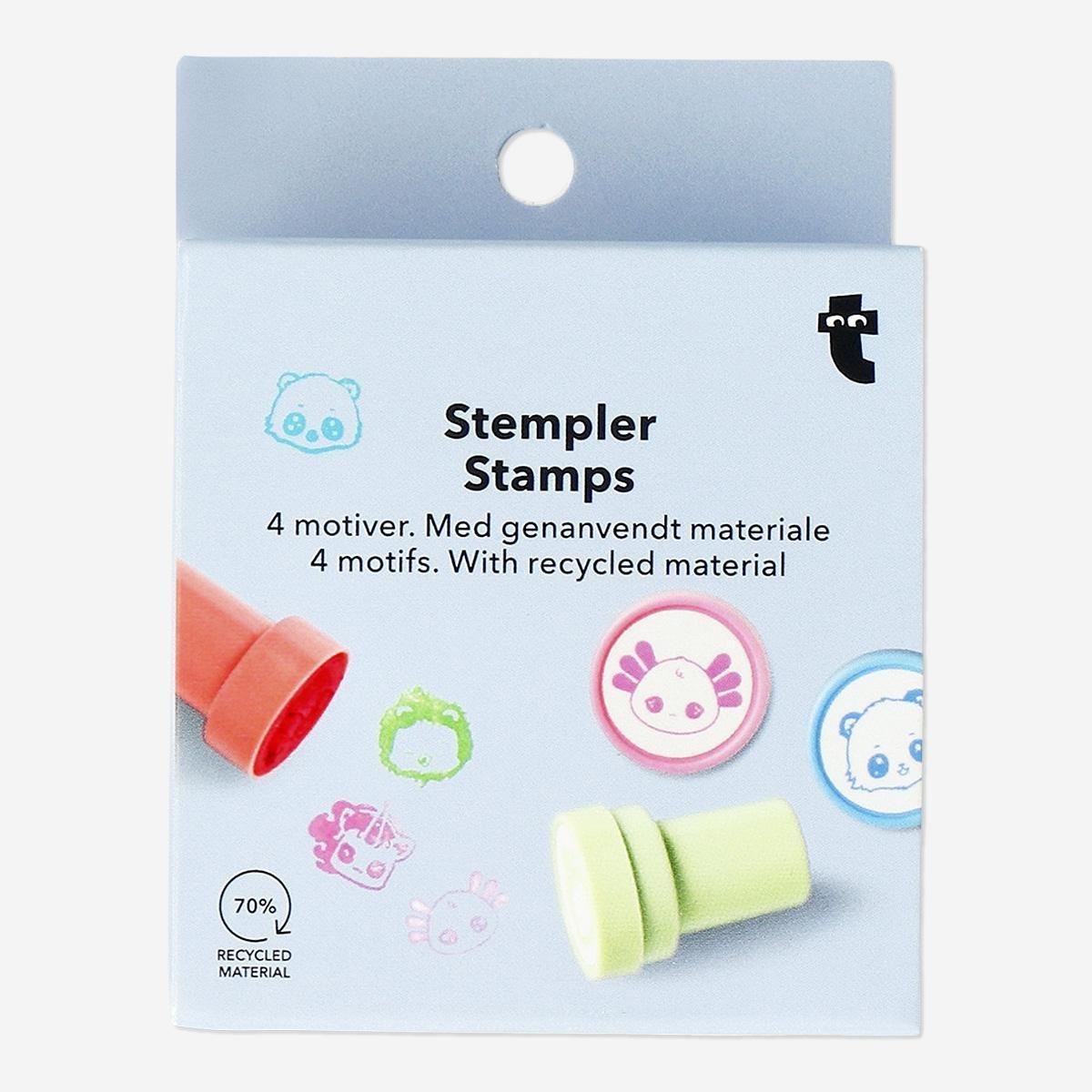Multicolour animal stamps - 4 pcs