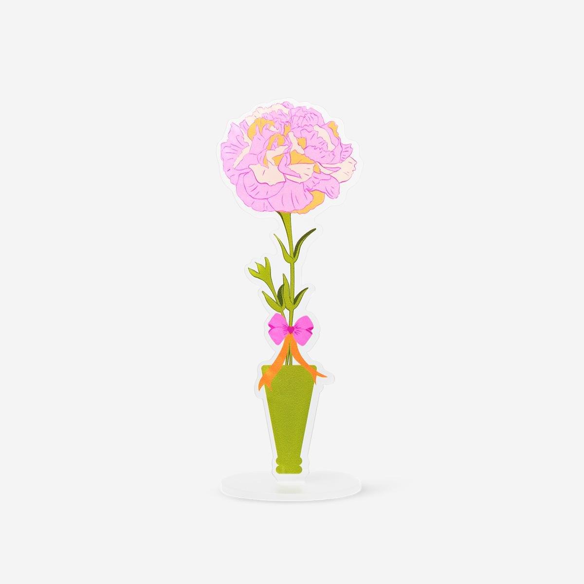 Multicolour flower shaped memo holder