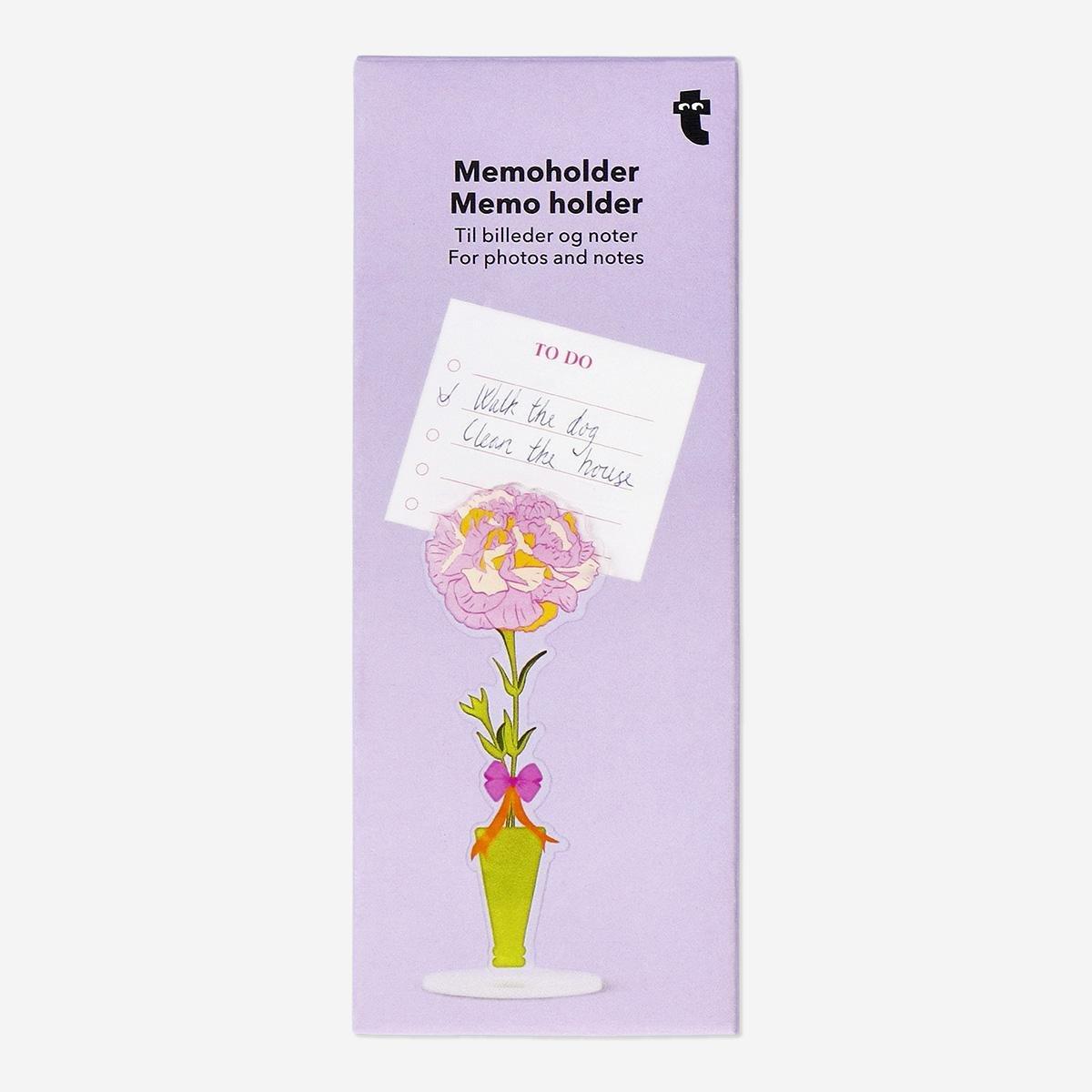 Multicolour flower shaped memo holder