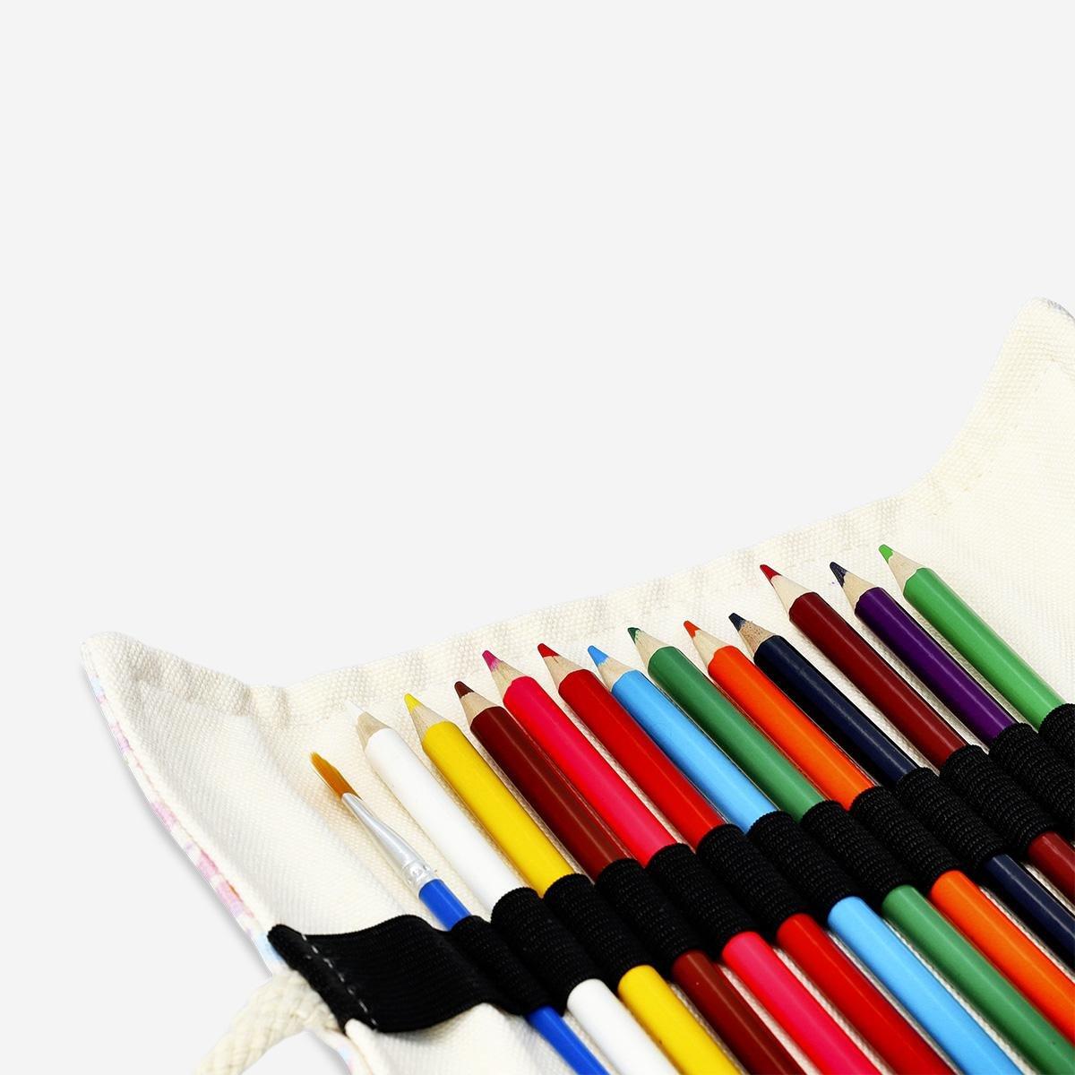 Multicolour water colouring pencils with cotton bag - 12 colours