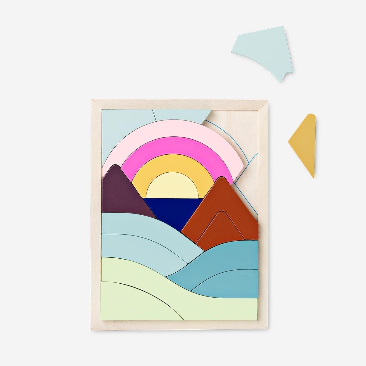 Multicolour wooden puzzle