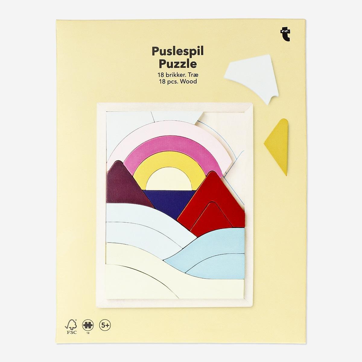 Multicolour wooden puzzle