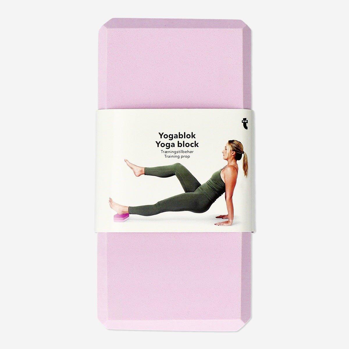 Pink yoga block
