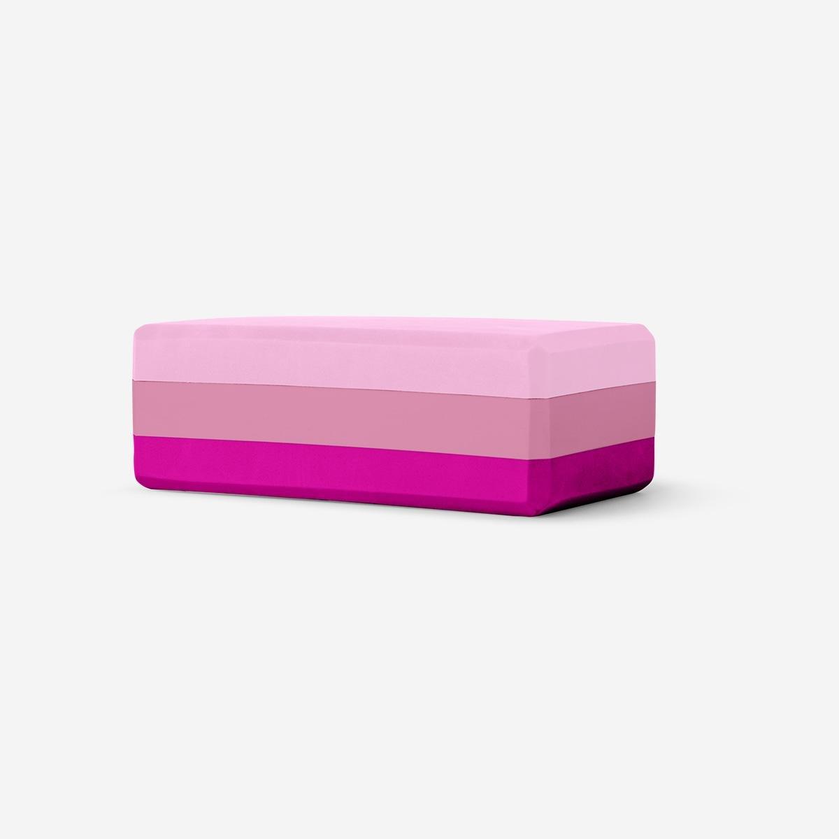 Pink yoga block