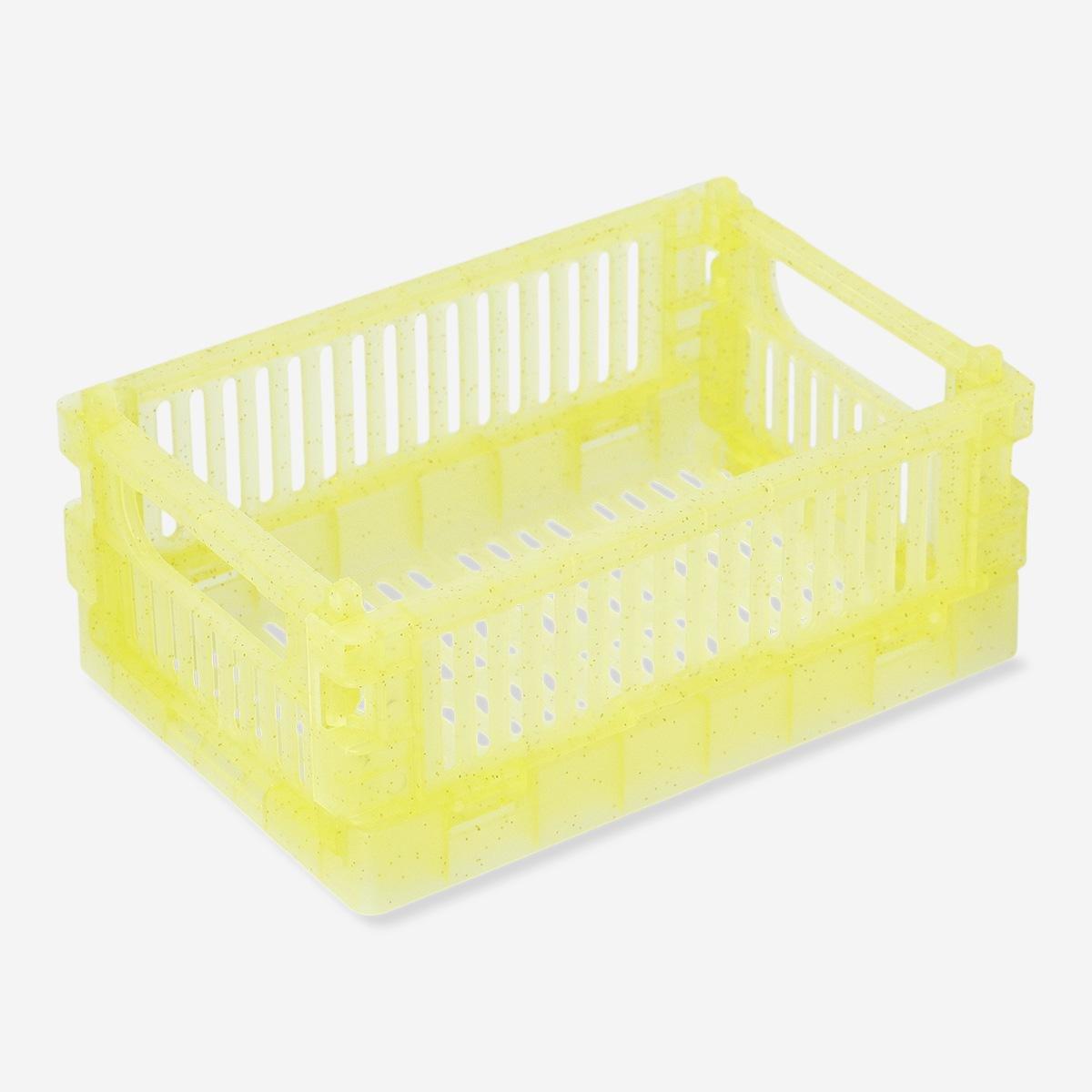 Yellow foldable storage box - small