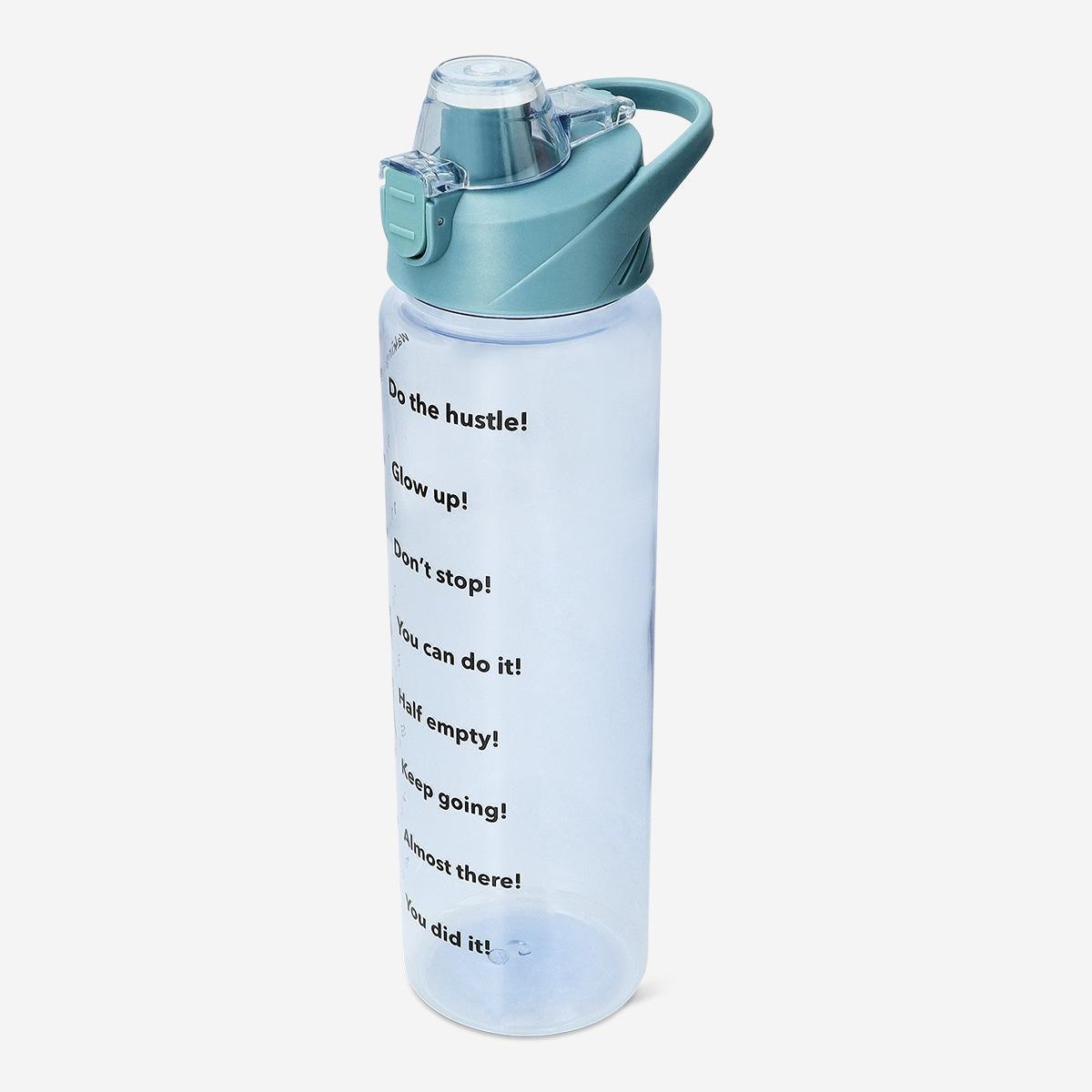 Multicolour drinking bottle with text - 1 l