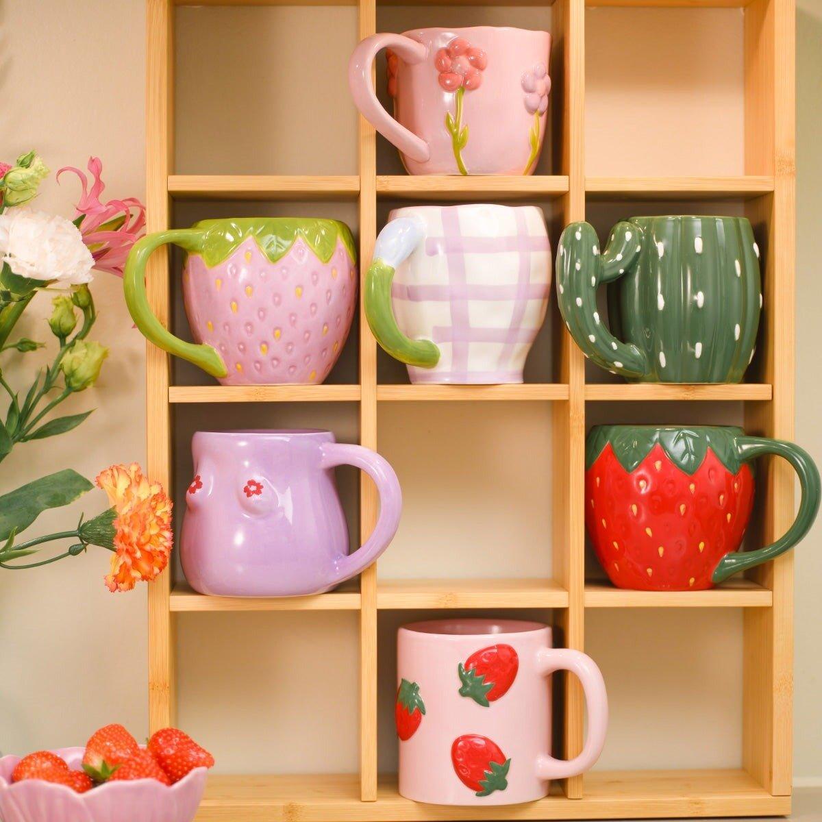 Green cactus mug - 340 ml