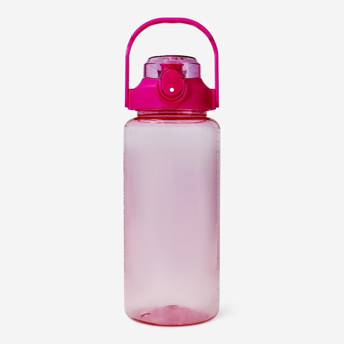 Pink giant drinking bottle in pink colours - 1.8 l